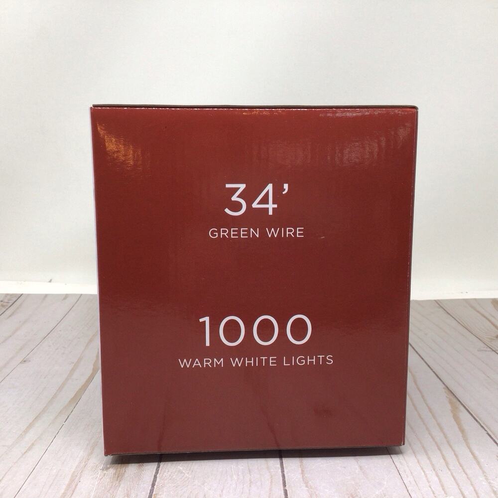 Raz Imports Cluster Lights 34 Ft Garland 1000 Warm White LED Lights Green Wire